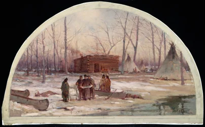 Die Winterquartiere von Pater Marquette, 1674, 1900